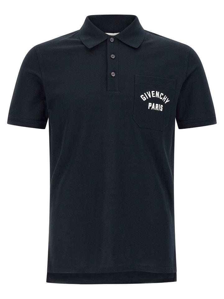 Givenchy Blue Cotton Polo Shirt