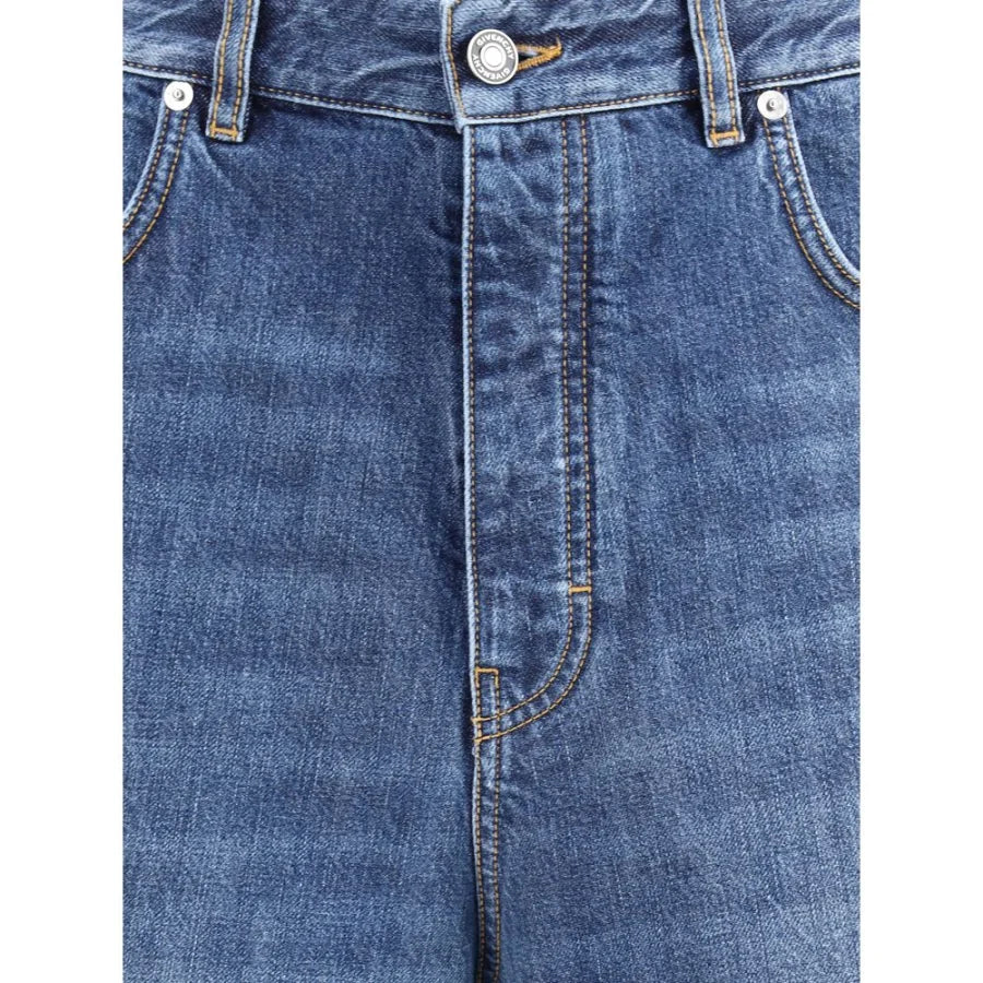 Givenchy Blue Cotton Relaxed Fit Jeans