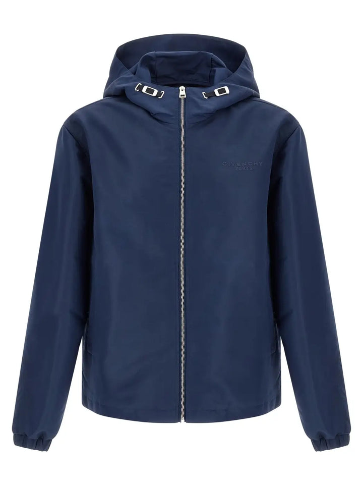Givenchy Blue Polyester Shell Jacket
