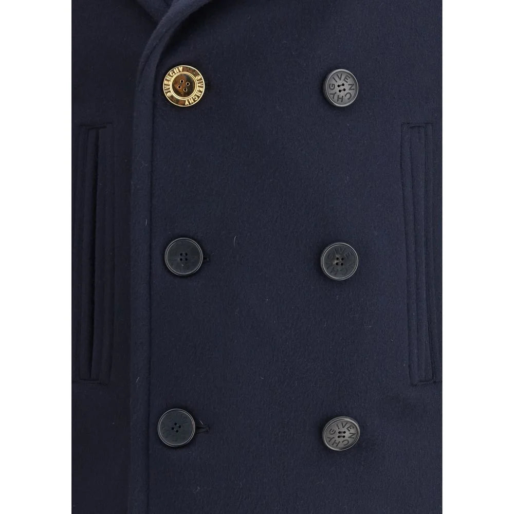 Givenchy Double-Breasted Pea Coat Classic Revisited with Modern Elegance
