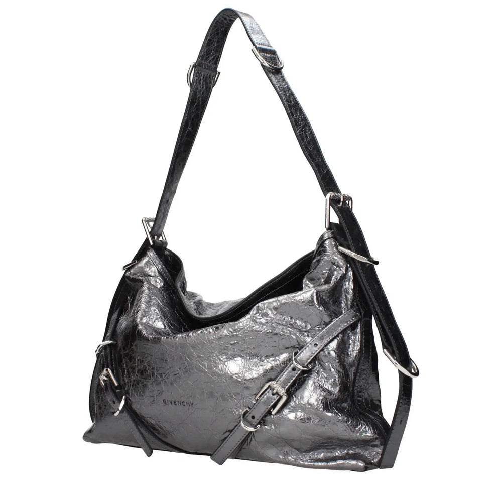Givenchy Gray Leather Shoulder Bag