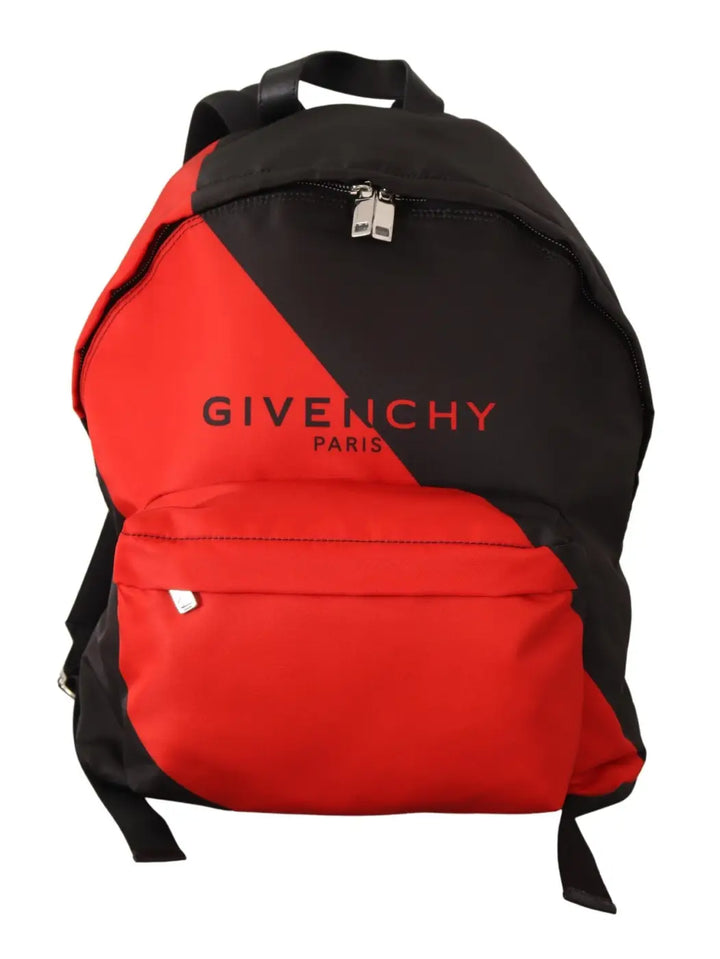 Givenchy Red &amp; Black Nylon Urban Backpack
