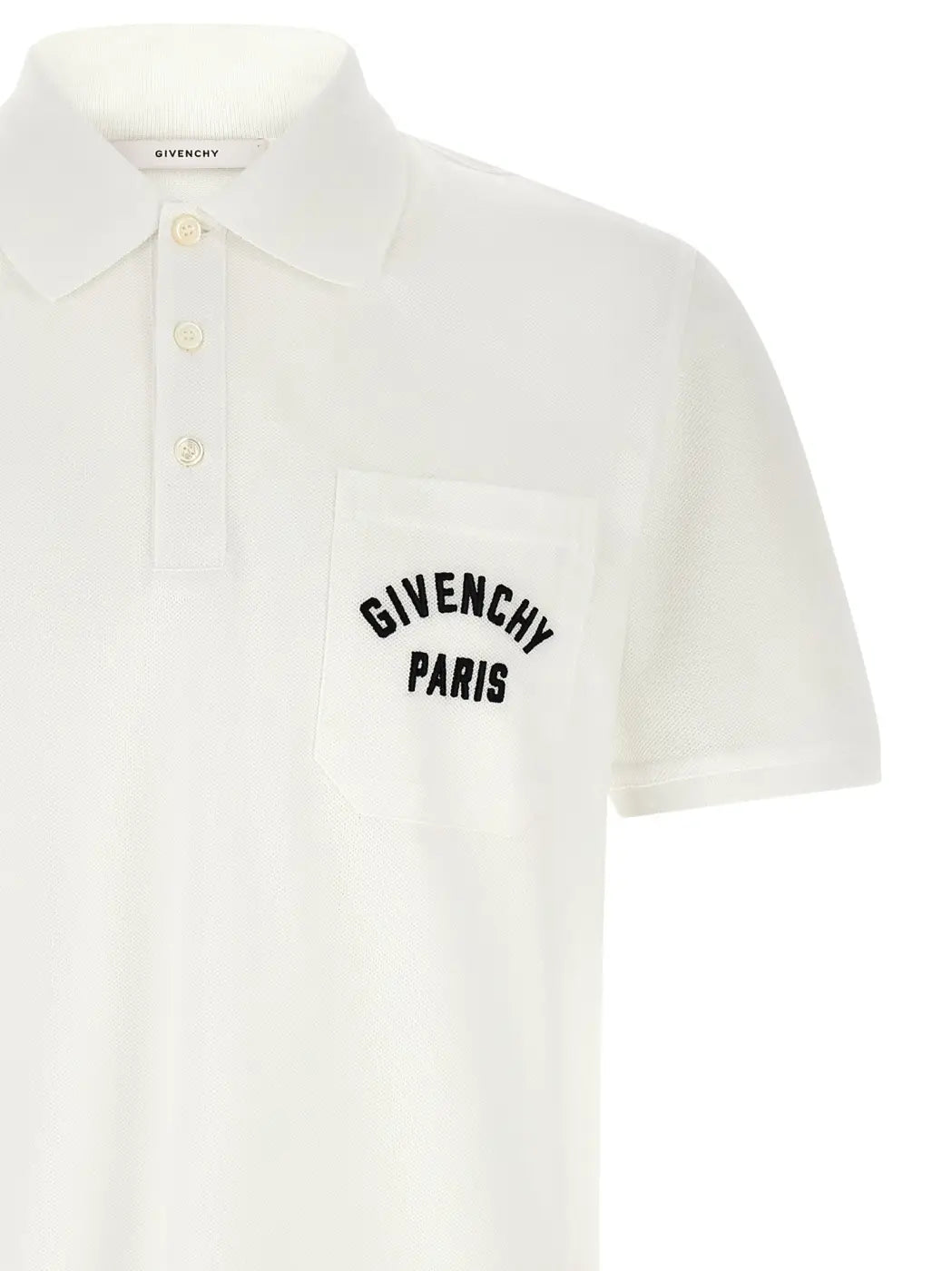 Givenchy White Cotton Polo Shirt