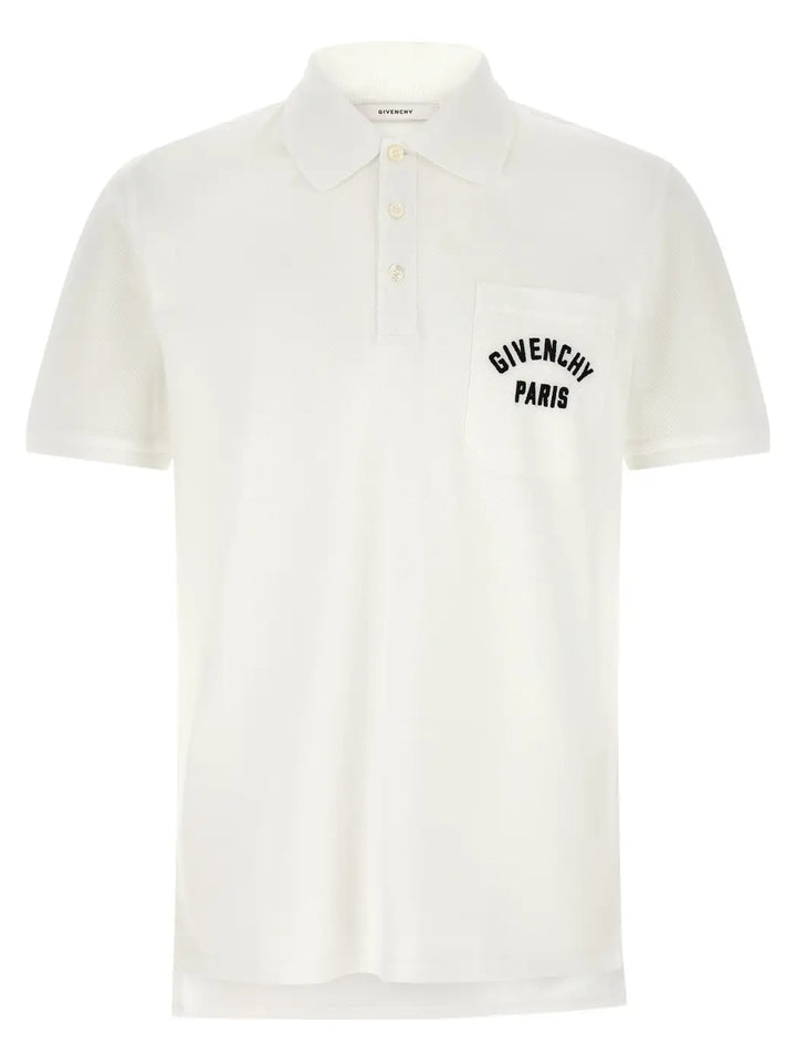 Givenchy White Cotton Polo Shirt