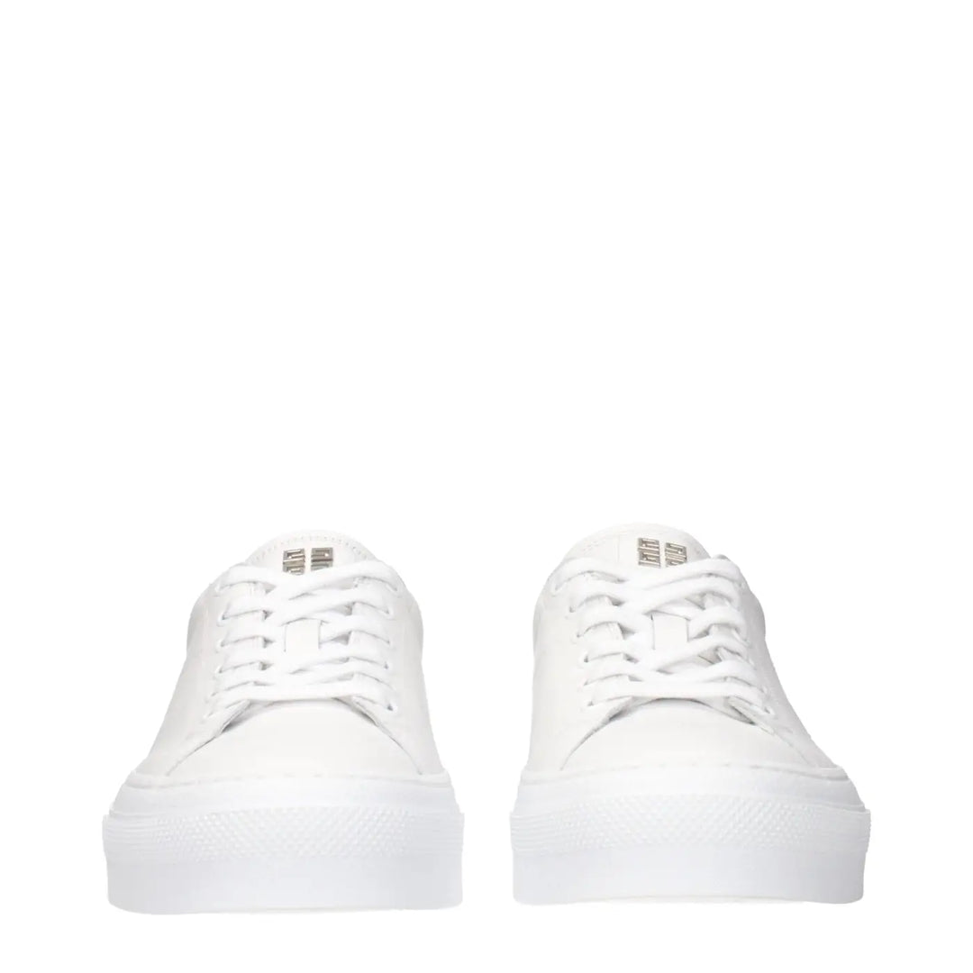 Givenchy White Leather Low Top Sneakers