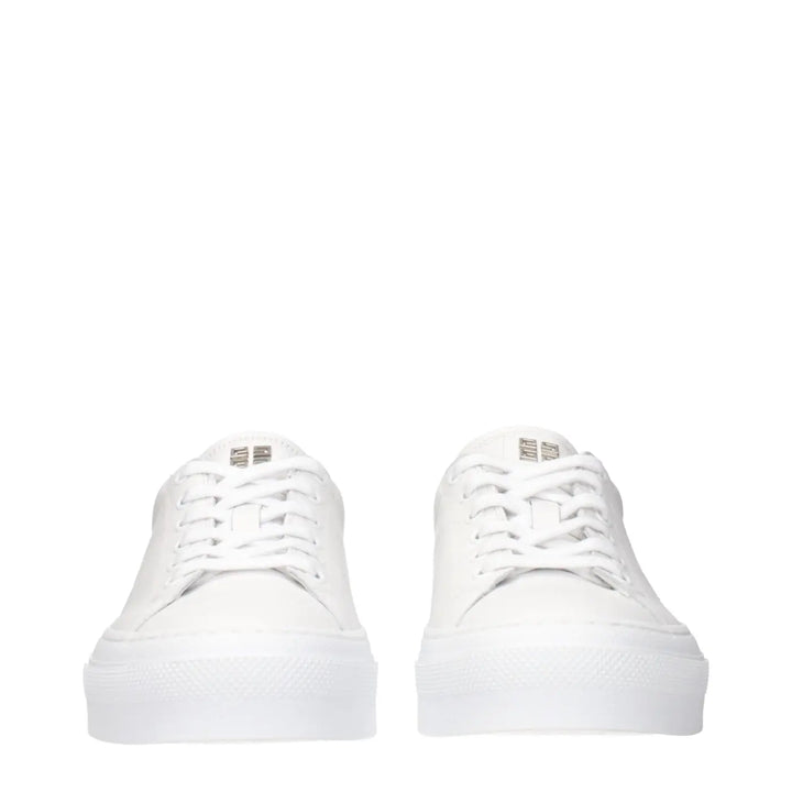 Givenchy White Leather Low Top Sneakers