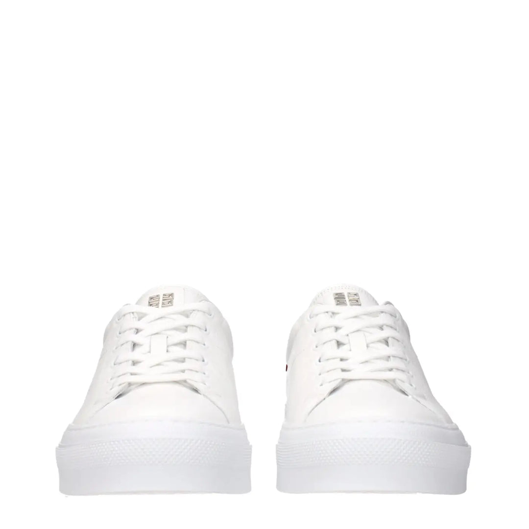 Givenchy White Leather Low Top Sneakers