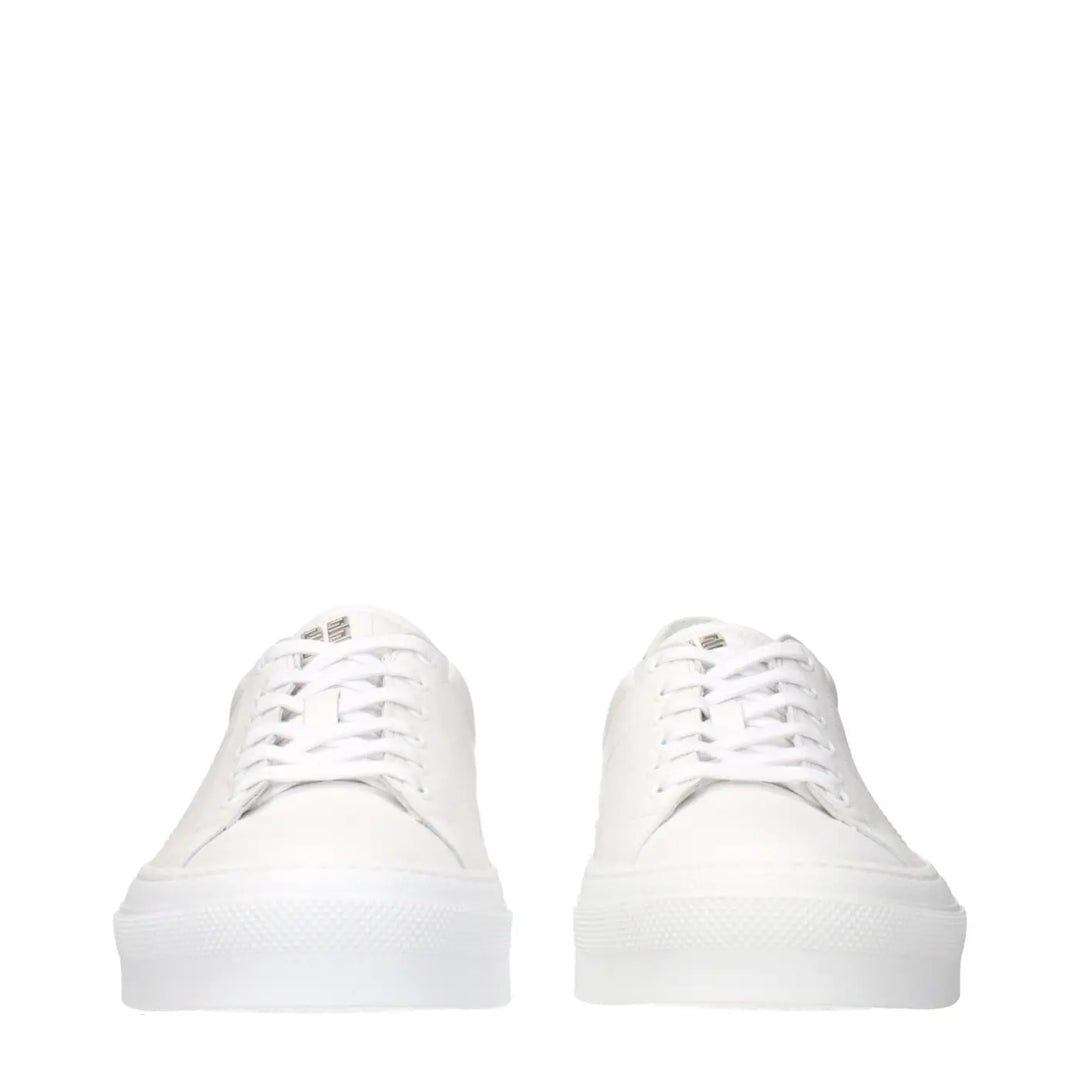 Givenchy White Leather Low Top Sneakers