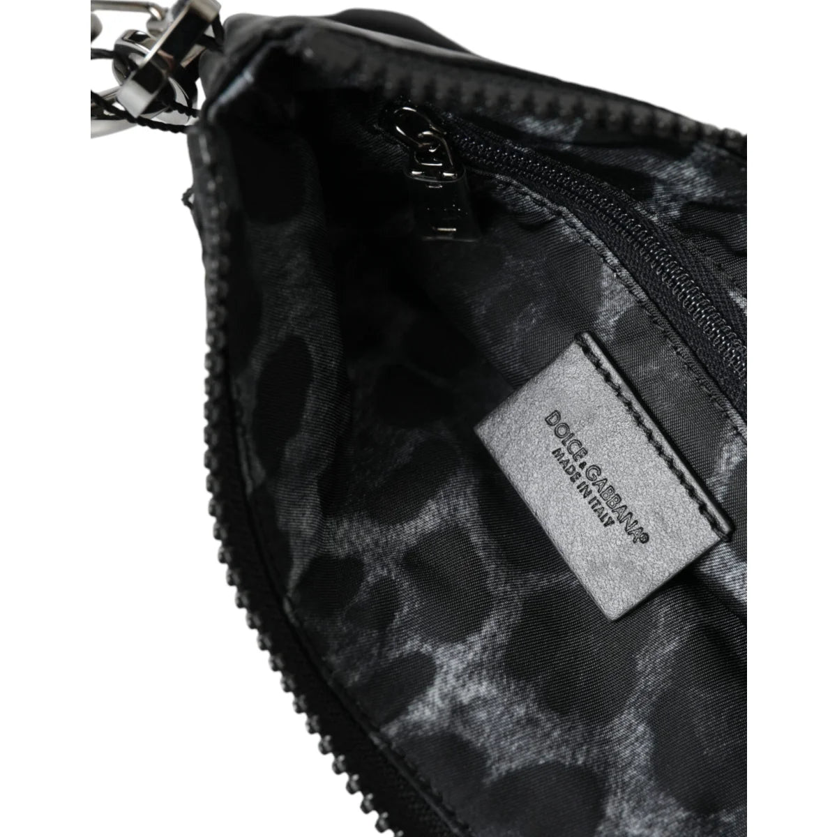 Glamorous Dolce Gabbana Black Nylon and Calfskin Pouch &