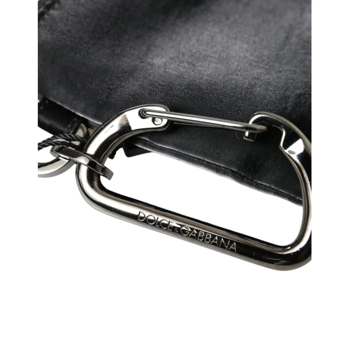 Glamorous Dolce Gabbana Black Nylon and Calfskin Pouch &