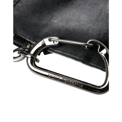 Glamorous Dolce Gabbana Black Nylon and Calfskin Pouch &