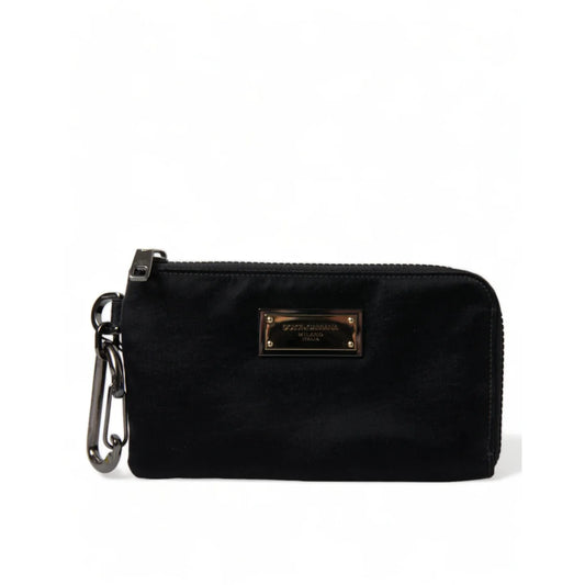 Glamorous Dolce Gabbana Black Nylon and Calfskin Pouch &