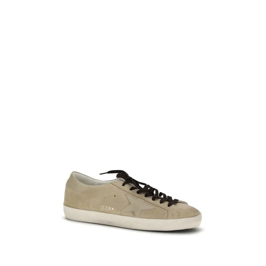 Golden Goose Beige Calf Leather Bos Taurus Low Top Sneakers