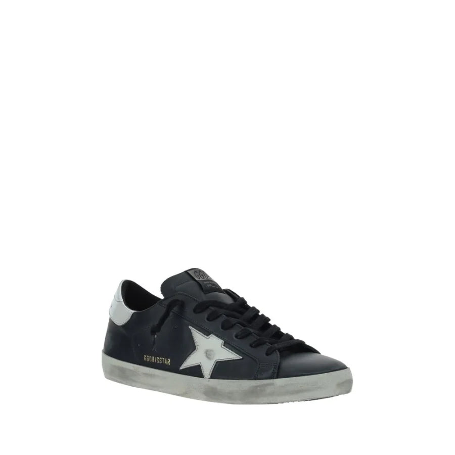 Golden Goose Black Calf Leather Bos Taurus Low Top Sneakers