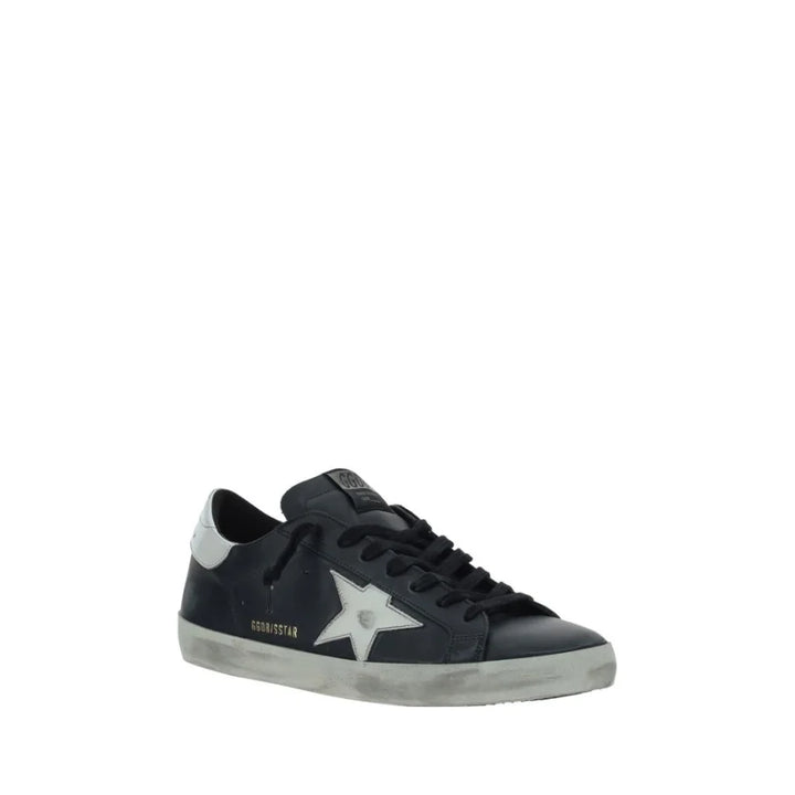 Golden Goose Black Calf Leather Bos Taurus Low Top Sneakers
