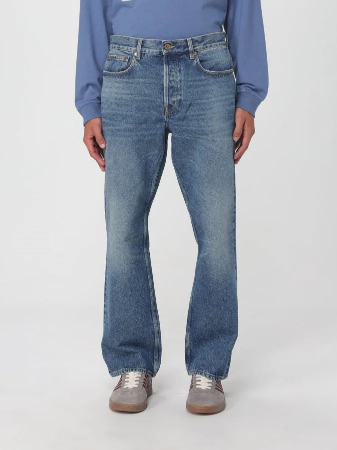 Golden Goose Blue Cotton Flared Jeans