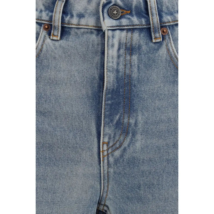 Golden Goose Blue Cotton Straight-leg Jeans