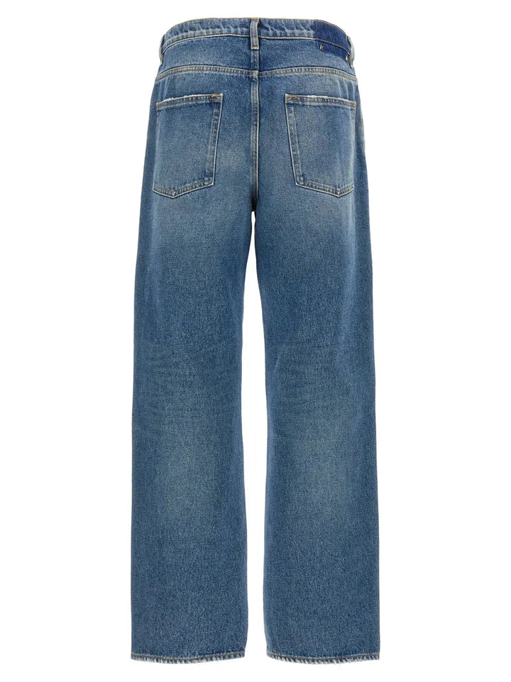 Golden Goose Blue Cotton Straight-leg Jeans