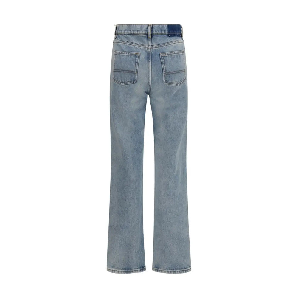Golden Goose Blue Cotton Straight-leg Jeans