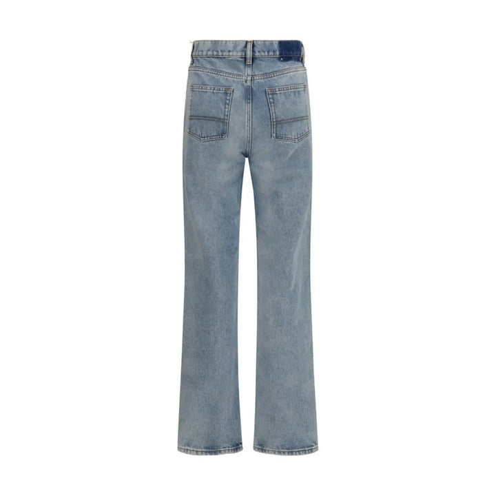 Golden Goose Blue Cotton Straight-leg Jeans