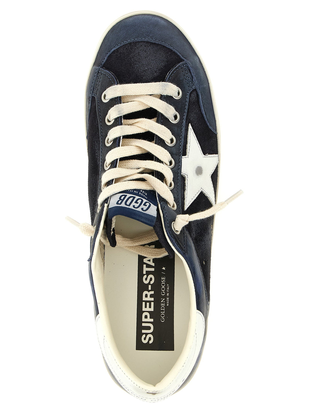 Golden Goose Blue Cowhide Low Top Sneakers