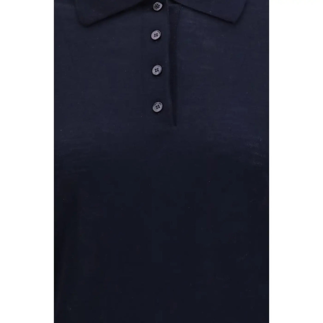 Golden Goose Blue Wool Oves Aries Dress Shirt