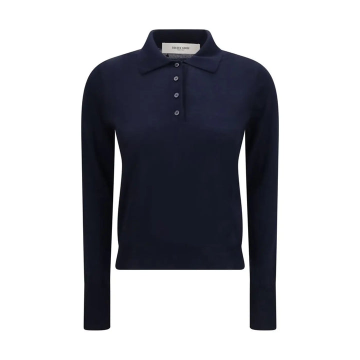 Golden Goose Blue Wool Oves Aries Dress Shirt