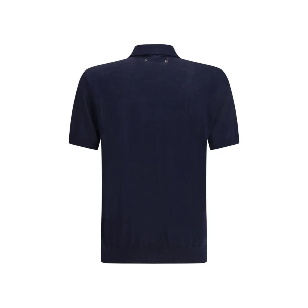 Golden Goose Blue Wool Oves Aries Polo Shirt