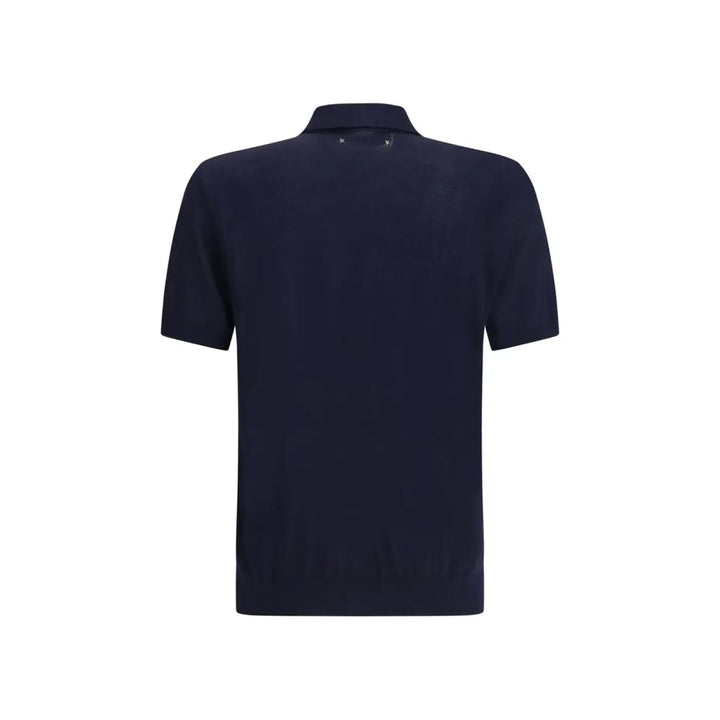 Golden Goose Blue Wool Oves Aries Polo Shirt