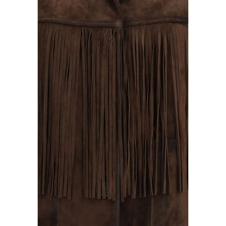 Golden Goose Brown Suede Leather Jacket