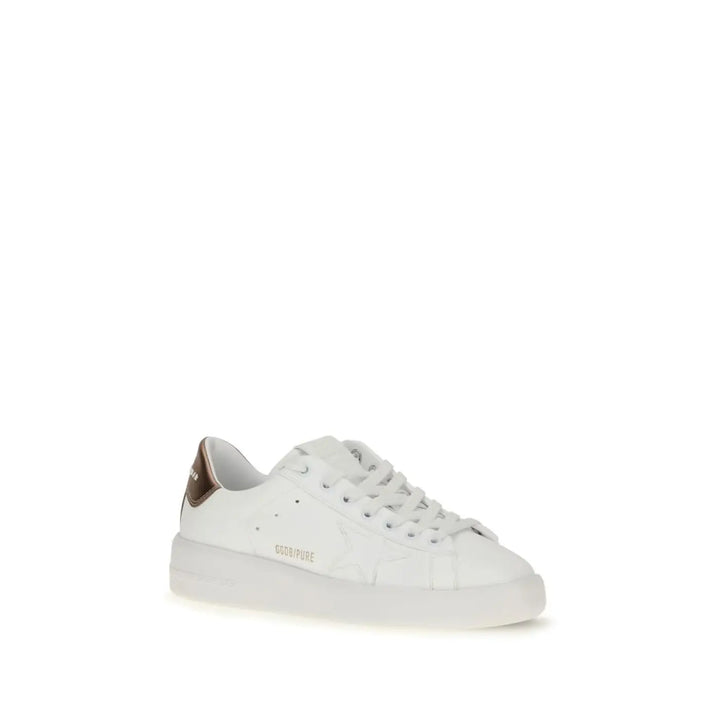 Golden Goose White Calf Leather Bos Taurus Low Top Sneakers
