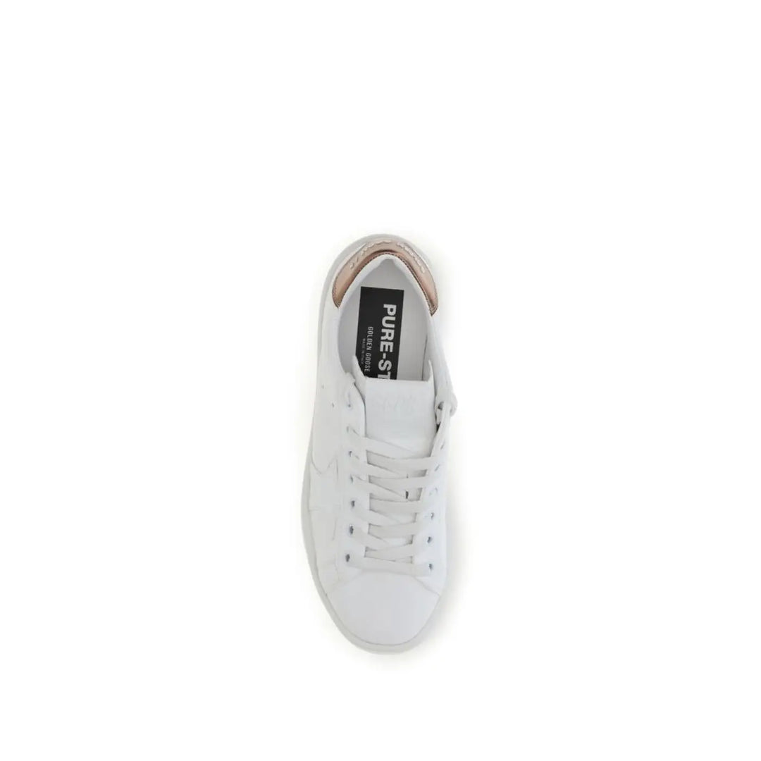 Golden Goose White Calf Leather Bos Taurus Low Top Sneakers