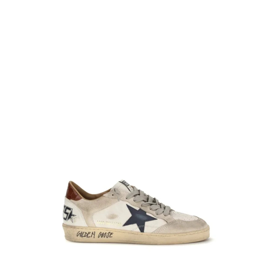 Golden Goose White Calf Leather Bos Taurus Low Top Sneakers
