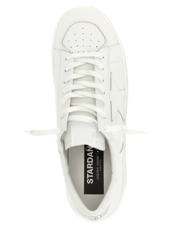 Golden Goose White Cowhide Low Top Sneakers