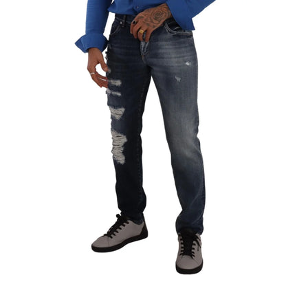 Gorgeous Authentic Dolce Gabbana Tattered Denim Jeans &