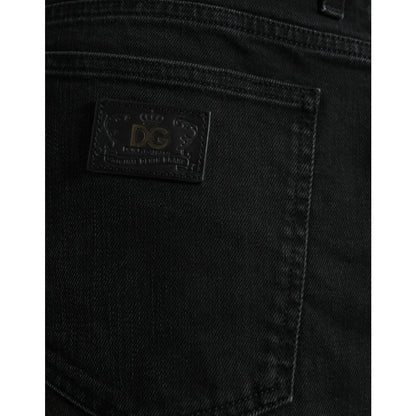 Gorgeous Dolce & Gabbana Bermuda Denim Shorts Logo Details Button Closure