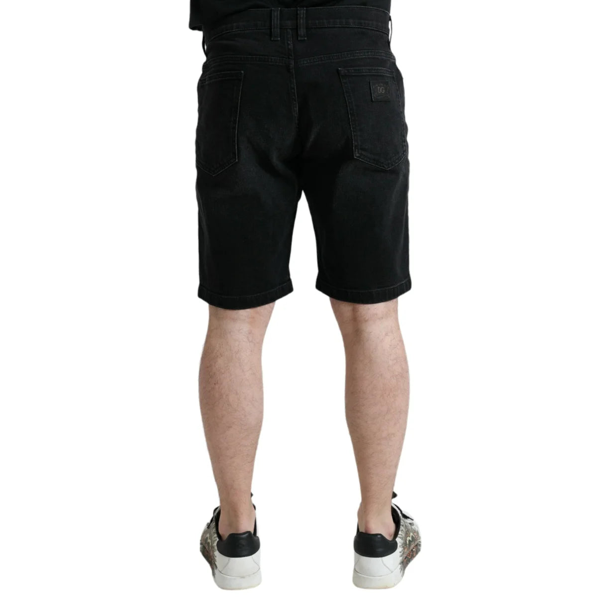 Gorgeous Dolce & Gabbana Bermuda Denim Shorts Logo Details Button Closure