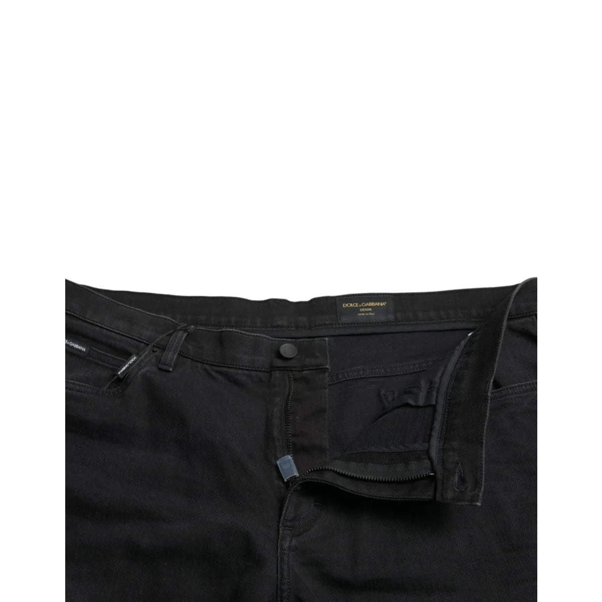 Gorgeous Dolce & Gabbana Bermuda Denim Shorts Logo Details Button Closure