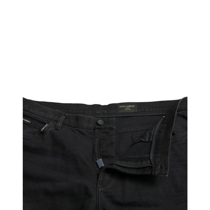 Gorgeous Dolce & Gabbana Bermuda Denim Shorts Logo Details Button Closure