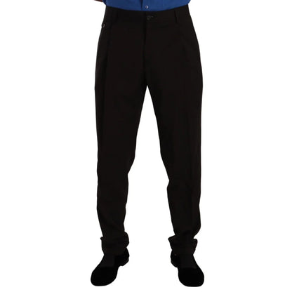 Gorgeous Dolce Gabbana Brown Striped Italian Style Dress Pants &