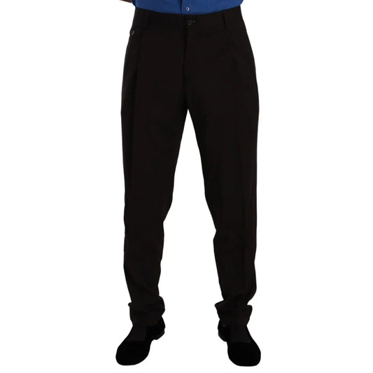 Gorgeous Dolce Gabbana Brown Striped Italian Style Dress Pants &