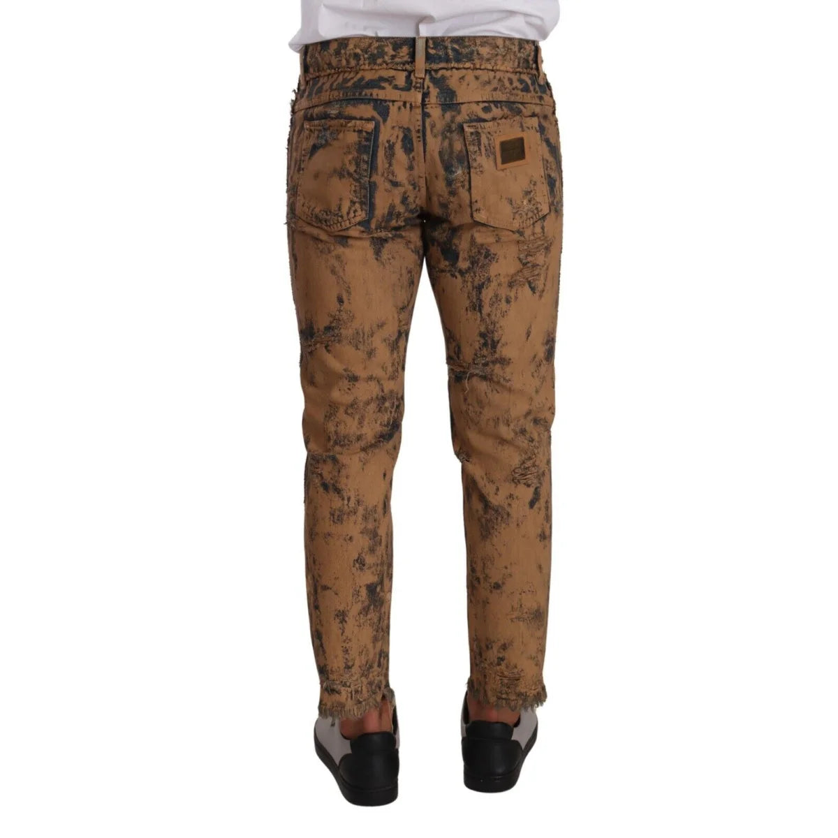 Gorgeous Dolce & Gabbana Distressed Denim Jeans with Button Closure