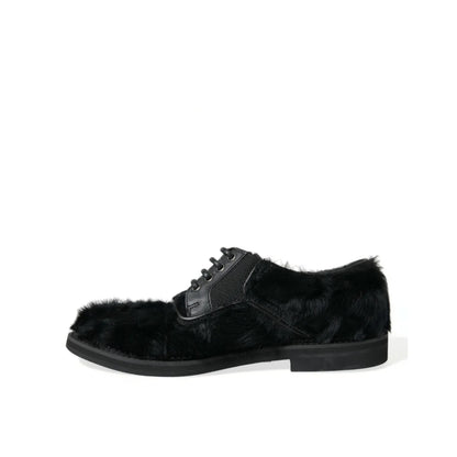Gorgeous Dolce Gabbana Fur Derby Dress Shoes &