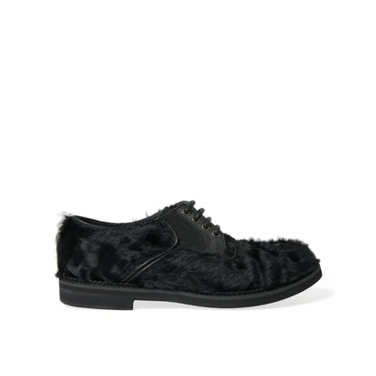Gorgeous Dolce Gabbana Fur Derby Dress Shoes &