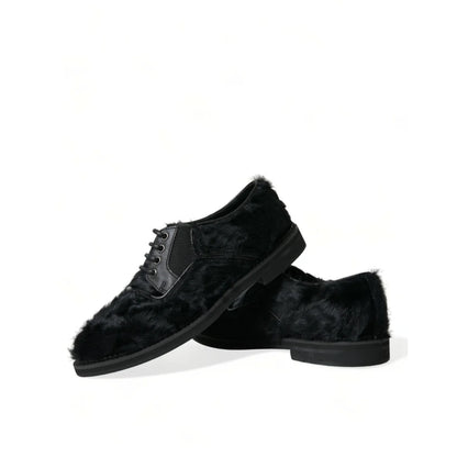 Gorgeous Dolce Gabbana Fur Derby Dress Shoes &