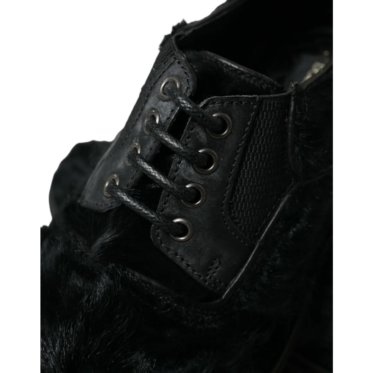 Gorgeous Dolce Gabbana Fur Derby Dress Shoes &