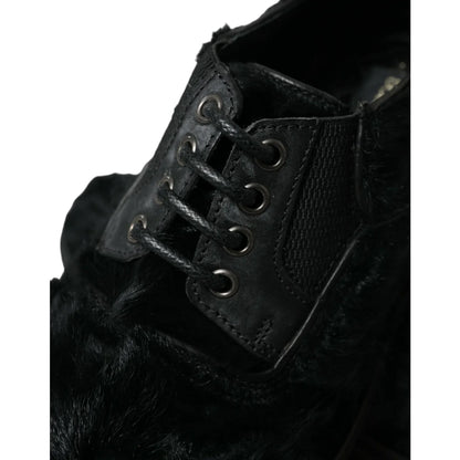 Gorgeous Dolce Gabbana Fur Derby Dress Shoes &