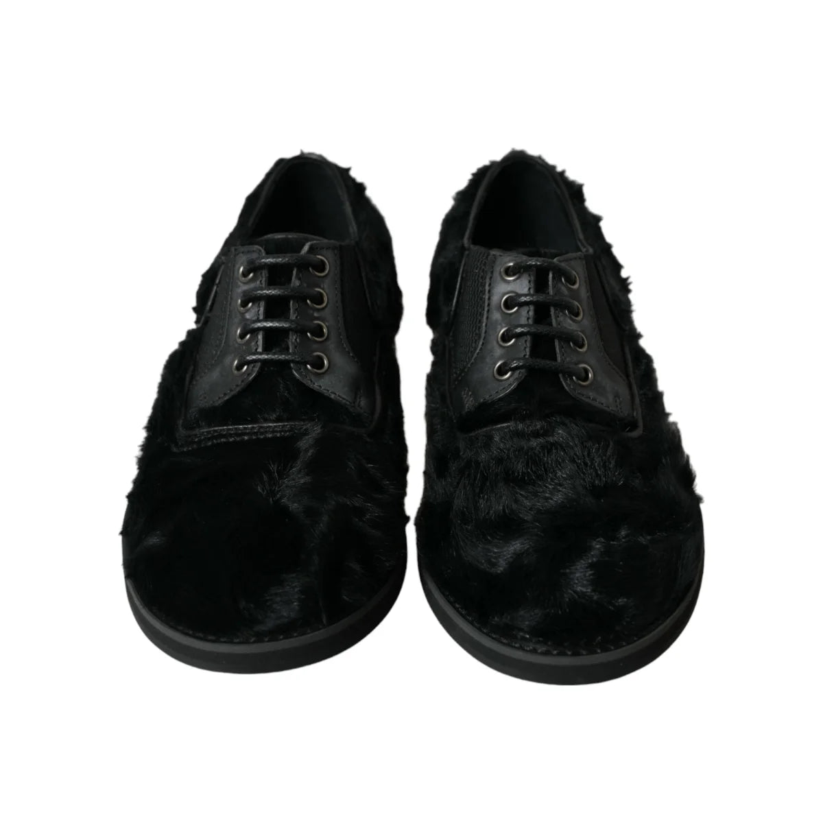 Gorgeous Dolce Gabbana Fur Derby Dress Shoes &