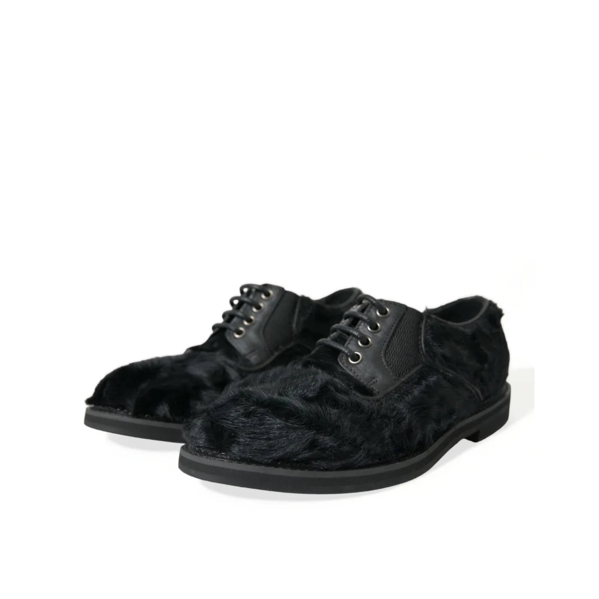 Gorgeous Dolce Gabbana Fur Derby Dress Shoes &