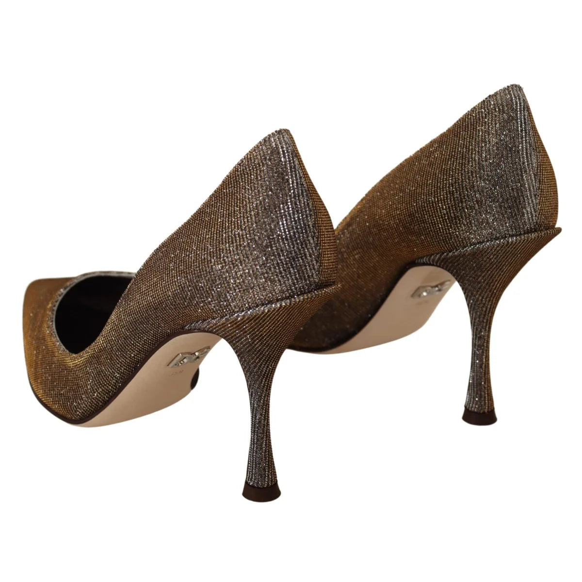 Gorgeous Dolce Gabbana Gold Silver Dress Perfection Shoes &